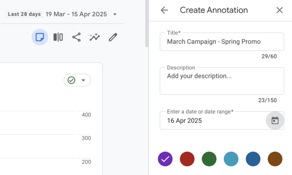 add and edit annotations google analytics 4