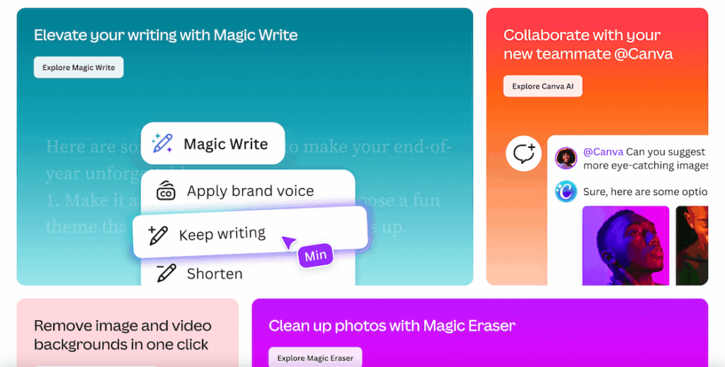 Canva AI magic tools