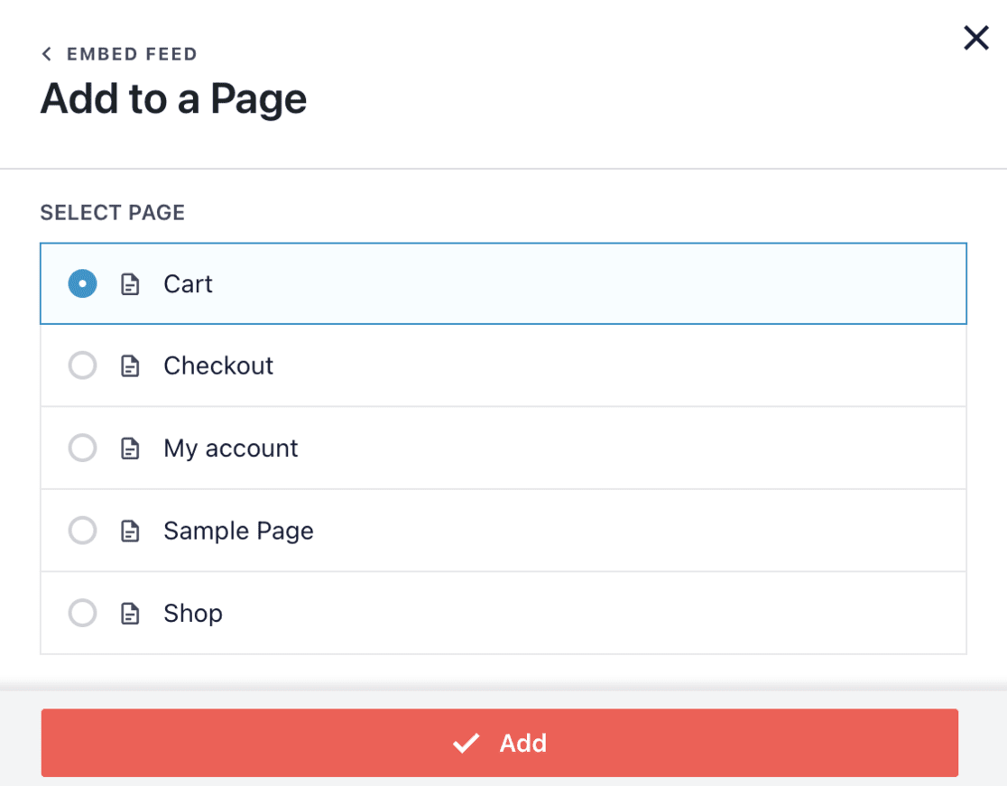 Embed WordPress Facebook feed