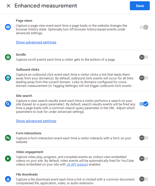 Enhanced Measurement in GA4