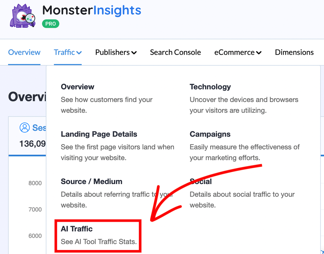 MI AI Traffic Report menu item
